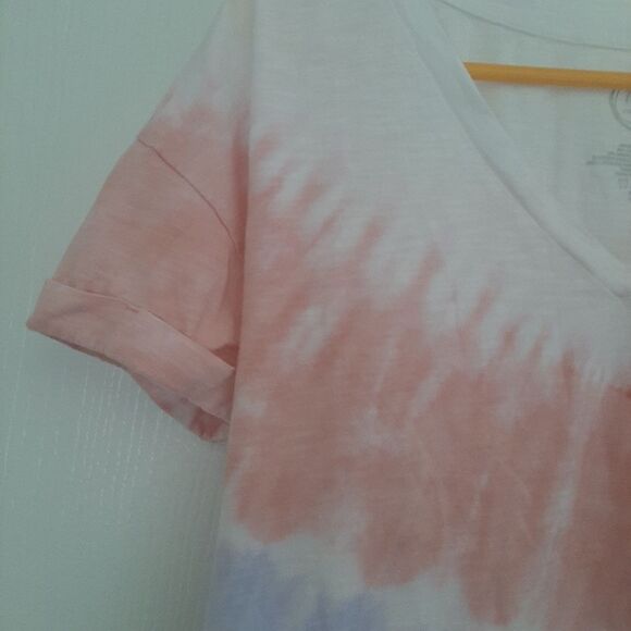 Maurices Tie Dye V neck Cotton Blend Tee Small - Picture 6 of 9